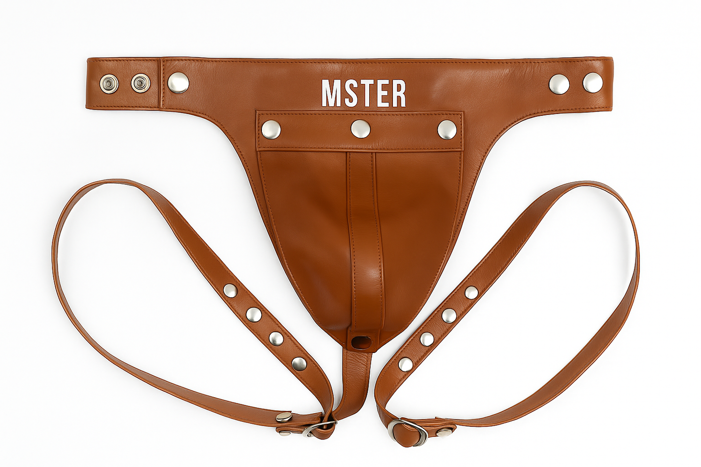 Black Leather adjustable Jockstrap S-L / XXL with detachable crotch pouch