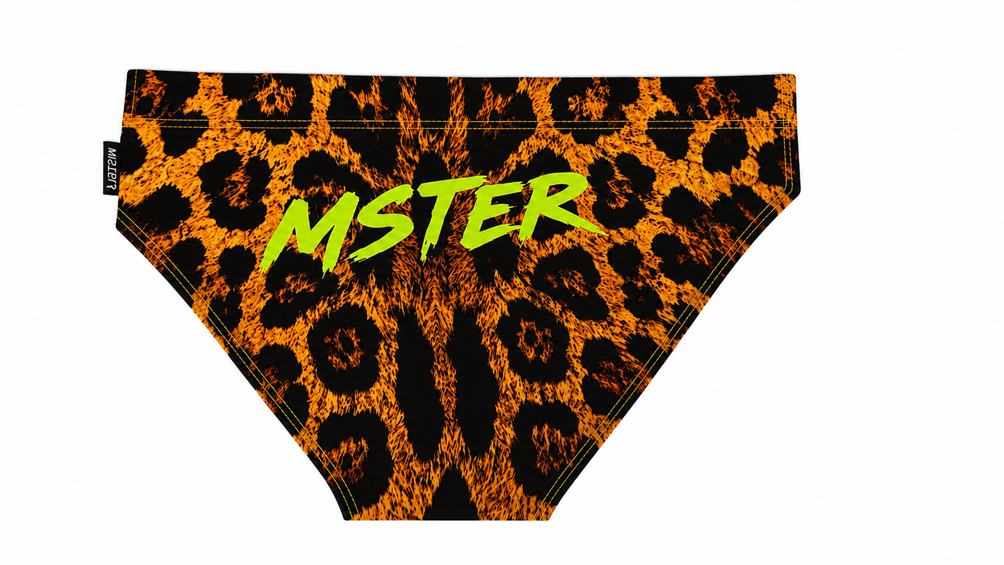 Men's Swimming Briefs Leopard Print