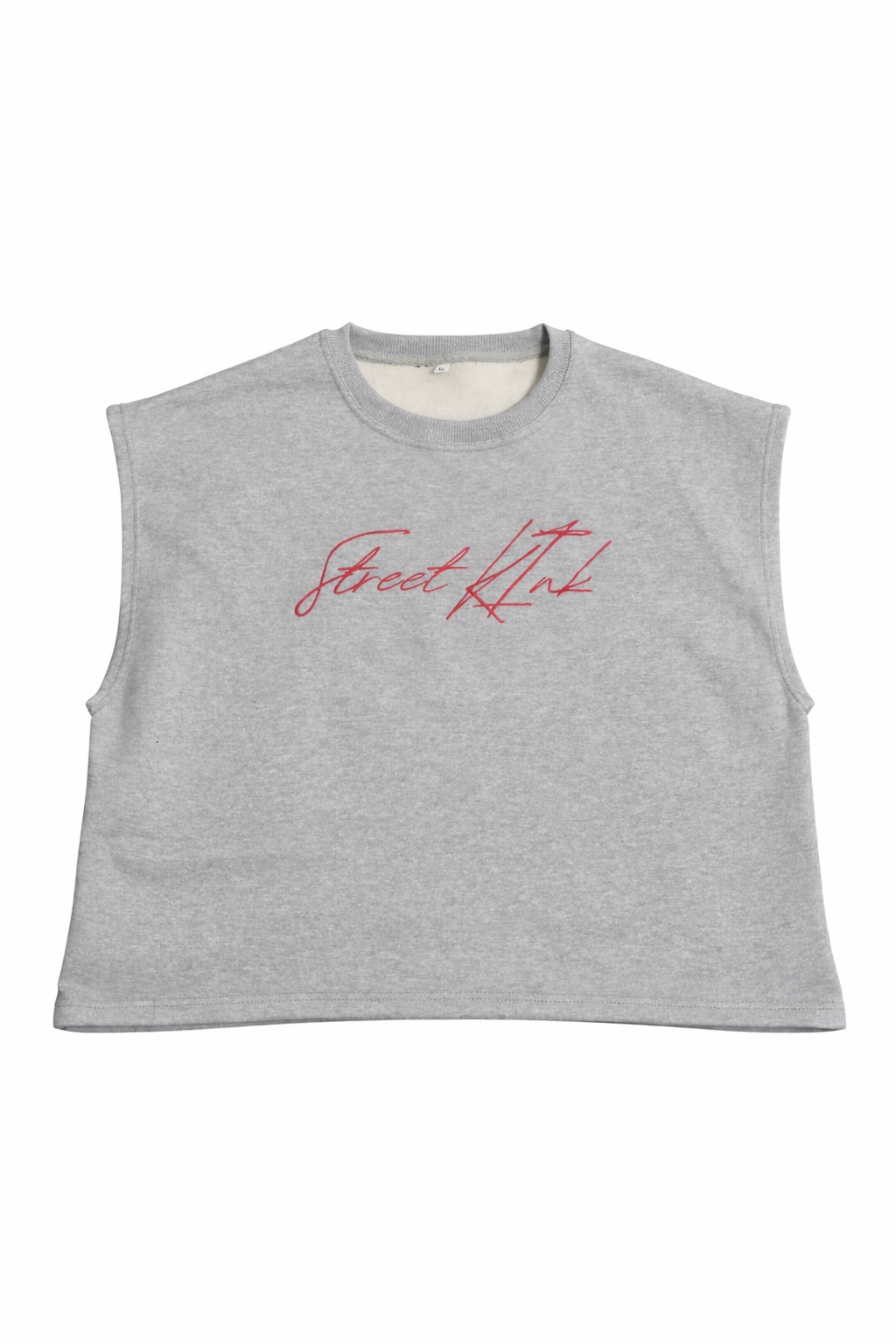 Cropped Cotton Fleece Vest mens