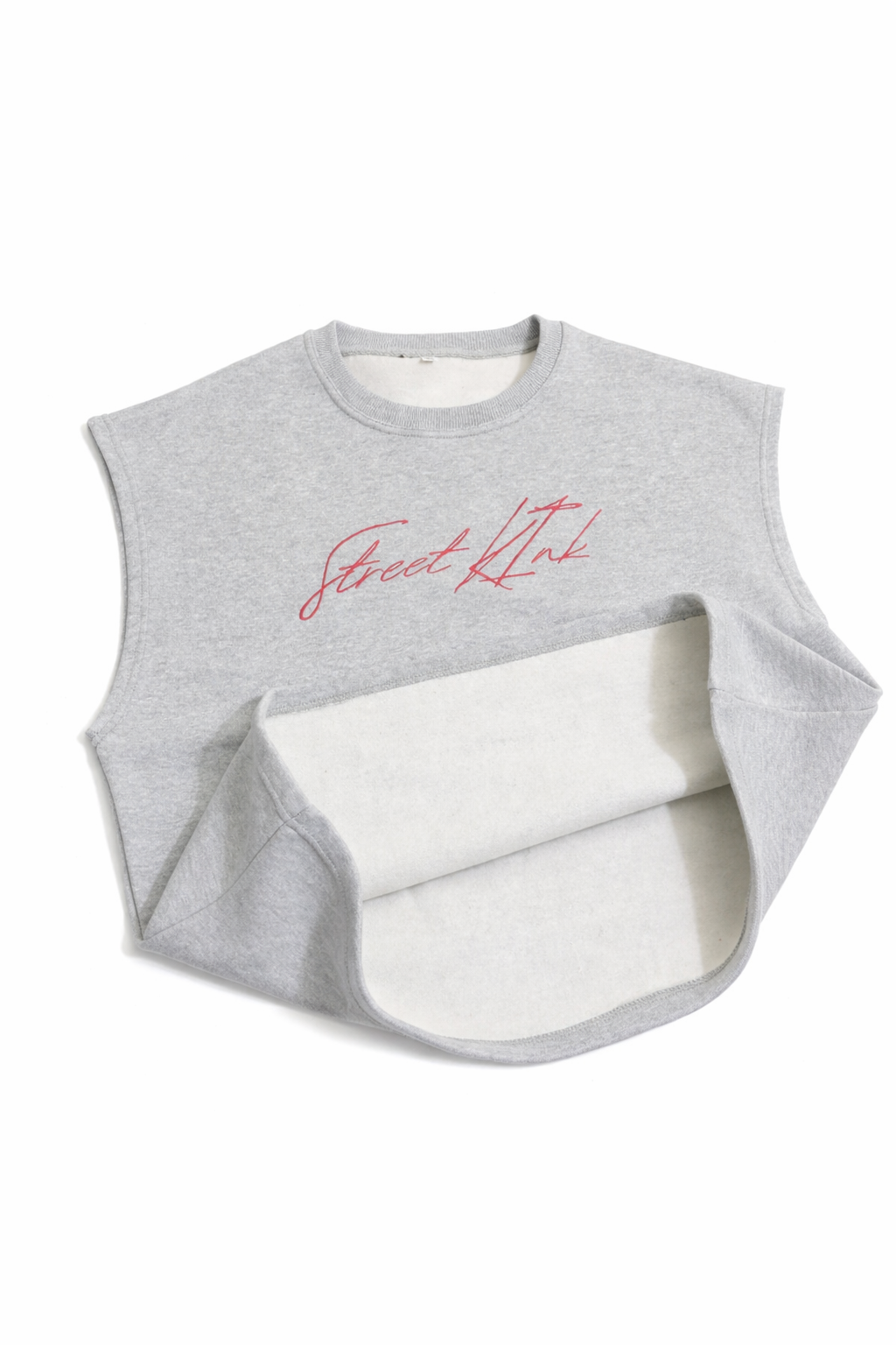 Cropped Cotton Fleece Vest mens